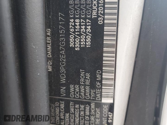 2016 Mercedes-Benz Metris Cargo z VIN WD3PG2EA7G3157177, wystawiony jako Copart lot #56209435 z przebiegiem 110 088 mil mil oraz Czysty tytuł • Clean title. Historia ofert i sprzedaży dostępna na DreamBid. Obrazek 13.