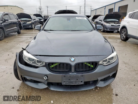 2015 BMW 4 Series 435i xDrive with VIN WBA3T7C54FP942778, listed as a Copart auction lot 54515685 with 128,423 mi miles and Salvage title. Bid and sale history available at DreamBid. Image 5.