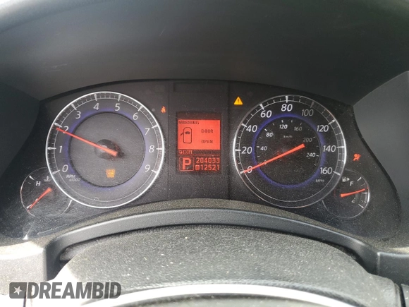 2010 Infiniti EX with VIN JN1AJ0HP1AM700027, listed as a Copart auction lot 61242935 with 204,033 mi miles and Salvage title. Bid and sale history available at DreamBid. Image 9.