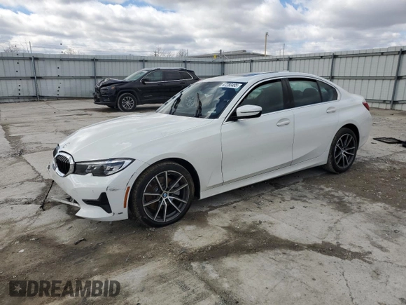 2020 BMW 3 Series 330i xDrive with VIN 3MW5R7J00L8B13473, listed as a Copart auction lot 47280485 with 0 mi miles and Salvage Title. Bid and sale history available at carsss.com. Image 1.