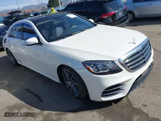 2018 Mercedes-Benz S-Class S 450 with VIN WDDUG6GB0JA354755, listed as a IAAI auction lot 41686139 with 119,876 mi miles. Bid and sale history available at carsss.com. Image 1.
