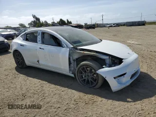 2019 Tesla Model 3 Long Range with VIN 5YJ3E1EB2KF195120, listed as a Copart auction lot 53129415 with 81,071 mi miles and Salvage Title. Bid and sale history available at DreamBid. Image 4.