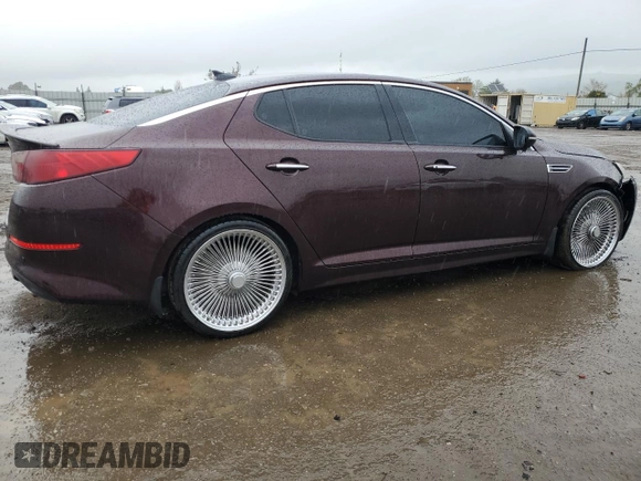 2014 Kia Optima EX with VIN 5XXGN4A79EG329448, listed as a Copart auction lot 50991095 with 103,879 mi miles and Salvage Title. Bid and sale history available at carsss.com. Image 3.