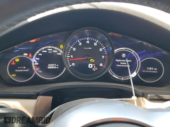 2021 Porsche Cayenne with VIN WP1BA2AY5MDA43509, listed as a Copart auction lot 76354494 with 37,077 mi miles and Salvage title. Bid and sale history available at DreamBid. Image 9.