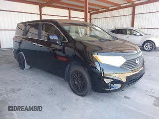 2014 Nissan Quest SV with VIN JN8AE2KP5E9107192, listed as a IAAI auction lot 42071586 with 158,899 mi miles. Bid and sale history available at carsss.com. Image 1.