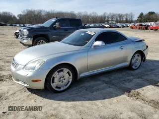 2002 Lexus SC with VIN JTHFN48Y420003188, listed as a Copart auction lot 45654085 with 67,395 mi miles and Salvage Title. Bid and sale history available at carsss.com. Image 1.