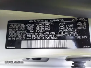 2017 Volvo XC60 Inscription с VIN YV449MRU5H2212488, выставлен на аукционе IAAI как лот 42165858 с пробегом 77 056 миль миль и . История ставок и продаж доступна на DreamBid. Изображение 9.