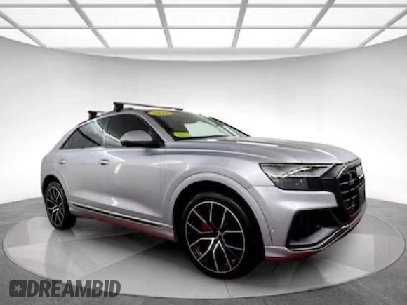 2020 Audi Q8 Premium Plus with VIN WA1EVAF16LD0071XX, listed as a Copart auction lot 42875245 with 47,459 mi miles and Clean title. Bid and sale history available at DreamBid. Image 1.