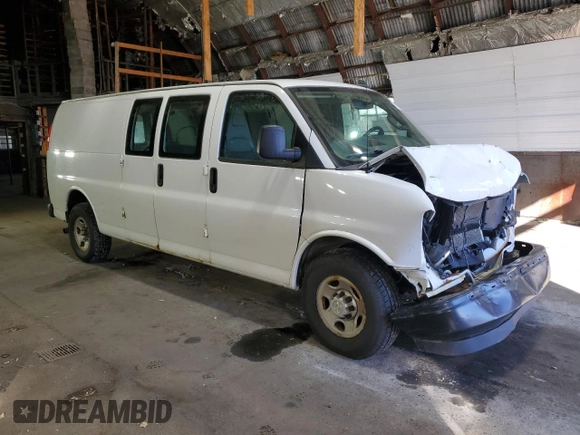 2017 Chevrolet Express Cargo Van with VIN 1GCZGHFG1H1113726, listed as a Copart auction lot 81148894 with 0 mi miles and Salvage Title. Bid and sale history available at carsss.com. Image 4.