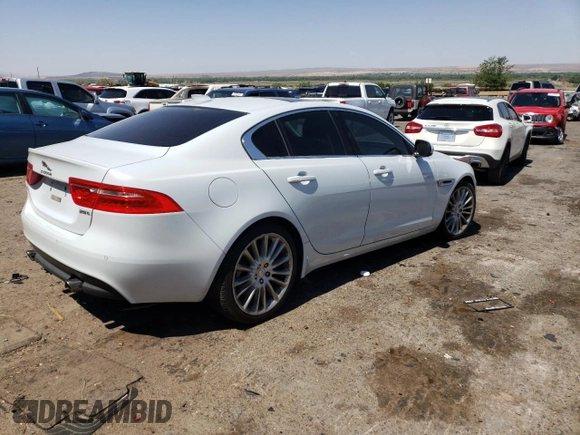 2017 Jaguar XE 35t First Edition with VIN SAJAH4BV0HA946894, listed as a Copart auction lot 58492854 with 76,141 mi miles and Salvage Title. Bid and sale history available at carsss.com. Image 3.