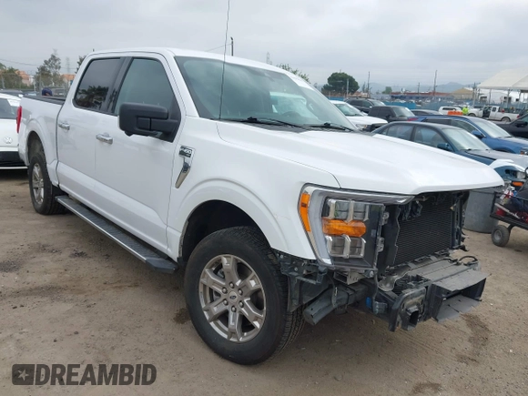 2021 Ford F-150 XL with VIN 1FTEW1C84MKD17415, listed as a IAAI auction lot 41896088 with 110,761 mi miles. Bid and sale history available at carsss.com. Image 1.