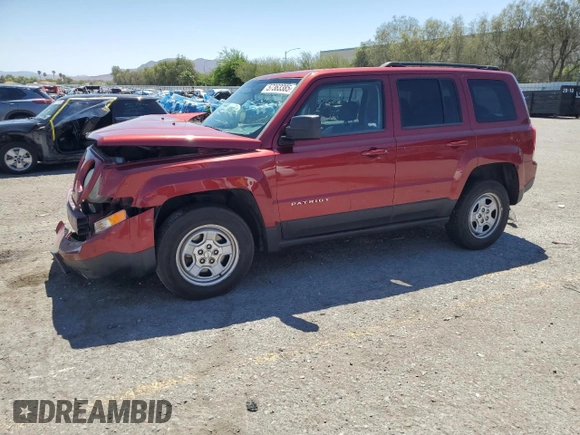 2014 Jeep Patriot Sport z VIN 1C4NJPBB2ED881049, wystawiony jako Copart lot #57363385 z przebiegiem 169 405 mil mil oraz Szkoda całkowita • Salvage title. Historia ofert i sprzedaży dostępna na DreamBid. Obrazek 1.