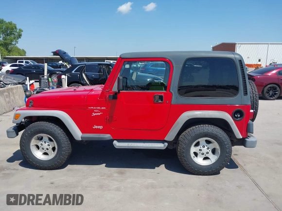 2001 Jeep Wrangler Sport with VIN 1J4FA49S11P375854, listed as a IAAI auction lot 42334037 with 215,027 mi miles and . Bid and sale history available at DreamBid. Image 14.