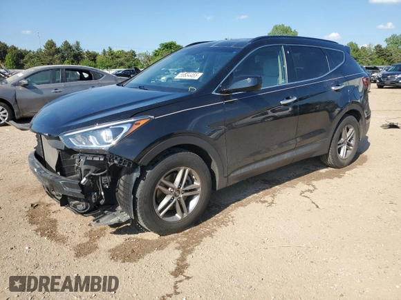 2017 Hyundai Santa Fe 2.4L z VIN 5NMZUDLB1HH034797, wystawiony jako Copart lot #56834465 z przebiegiem 47 528 mil mil oraz Szkoda całkowita • Salvage title. Historia ofert i sprzedaży dostępna na DreamBid. Obrazek 1.