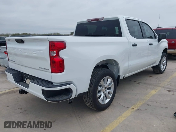 2024 Chevrolet Silverado 1500 Custom with VIN 3GCPABEK1RG423289, listed as a IAAI auction lot 41276637 with 199 mi miles and . Bid and sale history available at DreamBid. Image 4.
