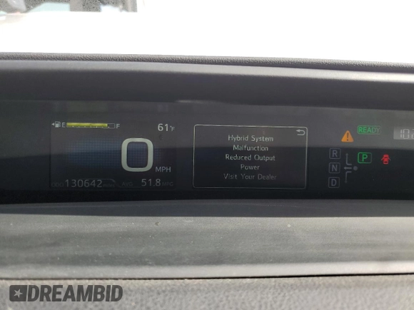 2020 Toyota Prius L Eco z VIN JTDKARFU1L3122471, wystawiony jako Copart lot #54164935 z przebiegiem 130 642 mil mil oraz Szkoda całkowita • Salvage title. Historia ofert i sprzedaży dostępna na DreamBid. Obrazek 9.