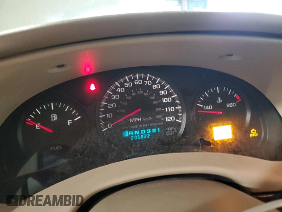 2002 Chevrolet Impala with VIN 2G1WF52E629355576, listed as a Copart auction lot 61013485 with 205,822 mi miles and Salvage title. Bid and sale history available at DreamBid. Image 9.