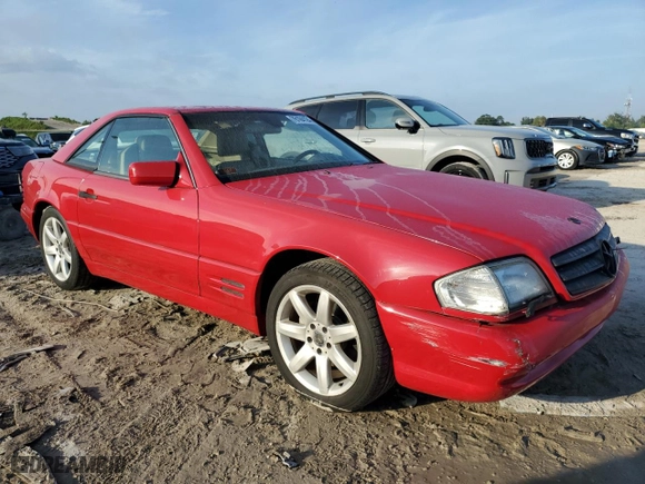 1997 Mercedes-Benz SL-Class with VIN WDBFA63F1VF151359, listed as a Copart auction lot 76164124 with 98,760 mi miles and Clean Title. Bid and sale history available at carsss.com. Image 4.