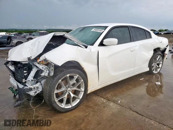 2022 Dodge Charger SXT with VIN 2C3CDXBG6NH166941, listed as a Copart auction lot 54659165 with 26,409 mi miles and Salvage Title. Bid and sale history available at DreamBid. Image 1.