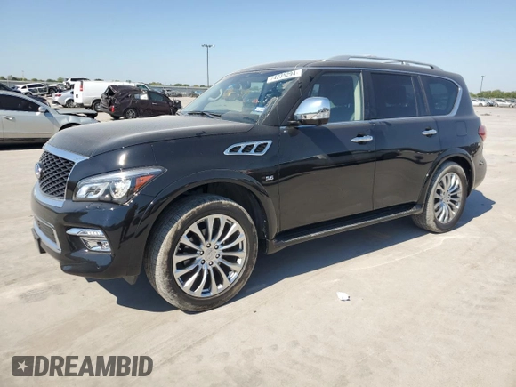 2017 Infiniti QX80 with VIN JN8AZ2NEXH9159646, listed as a Copart auction lot 74235294 with 50,650 mi miles and Salvage Title. Bid and sale history available at carsss.com. Image 1.