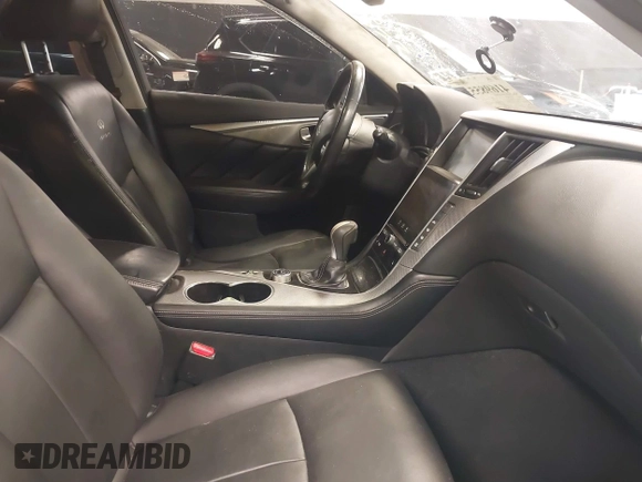 2014 Infiniti Q50 Sport with VIN JN1BV7AR4EM705418, listed as a IAAI auction lot 41698553 with 124,554 mi miles and . Bid and sale history available at carsss.com. Image 5.
