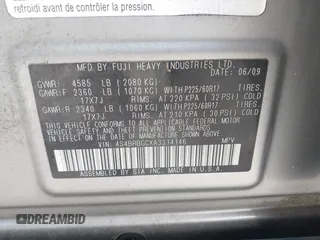 2010 Subaru Outback Premium All-Weather Anniversary с VIN 4S4BRBGCXA3314146, выставлен на аукционе IAAI как лот 42144047 с пробегом 304 667 миль миль и . История ставок и продаж доступна на DreamBid. Изображение 9.