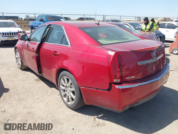 2008 Cadillac CTS RWD w/1SB with VIN 1G6DV57V980213836, listed as a IAAI auction lot 42006005 with 124,596 mi miles. Bid and sale history available at carsss.com. Image 3.