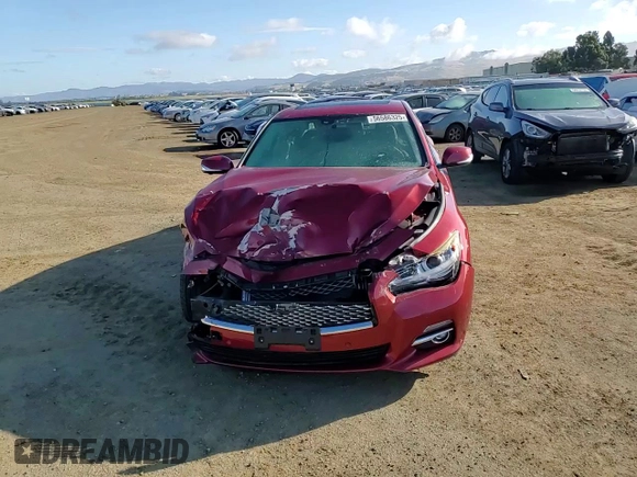 2015 Infiniti Q50 Premium with VIN JN1BV7AP7FM355136, listed as a Copart auction lot 56586325 with 101,384 mi miles and Salvage title. Bid and sale history available at DreamBid. Image 13.