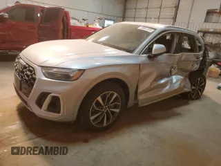 2022 Audi Q5 S line Premium Plus with VIN WA1EAAFY3N2114442, listed as a Copart auction lot 49641025 with 0 mi miles and Salvage Title. Bid and sale history available at carsss.com. Image 1.