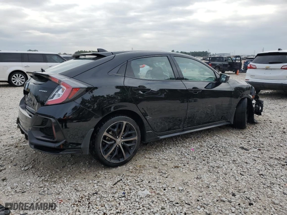 2021 Honda Civic Hatchback Sport with VIN SHHFK7H46MU404060, listed as a Copart auction lot 86760894 with 0 mi miles and Salvage Title. Bid and sale history available at carsss.com. Image 3.
