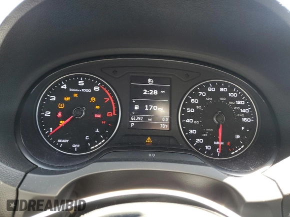 2017 Audi A3 Sedan Premium Plus with VIN WAUJ8GFF4H1067687, listed as a Copart auction lot 50927364 with 61,292 mi miles. Bid and sale history available at carsss.com. Image 9.