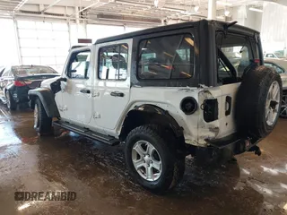 2019 Jeep Wrangler Unlimited Sport S with VIN 1C4HJXDG1KW577779, listed as a IAAI auction lot 41289068 with 126,011 mi miles and . Bid and sale history available at DreamBid. Image 3.