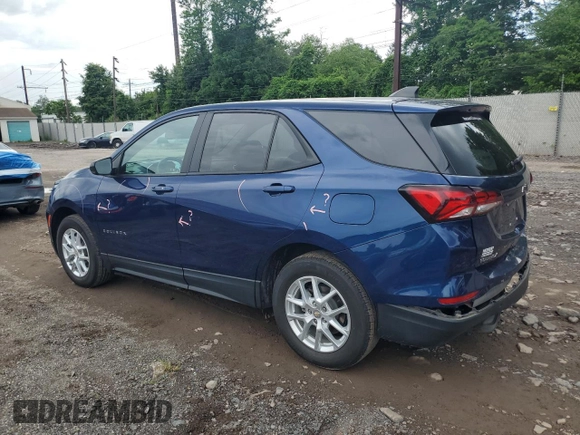 2022 Chevrolet Equinox LS with VIN 3GNAXHEV7NS160533, listed as a Copart auction lot 60914345 with 31,803 mi miles and Salvage title. Bid and sale history available at DreamBid. Image 2.