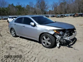2012 Acura TSX Tech Pkg with VIN JH4CU2F65CC019296, listed as a Copart auction lot 50665225 with 191,888 mi miles and Salvage Title. Bid and sale history available at carsss.com. Image 4.