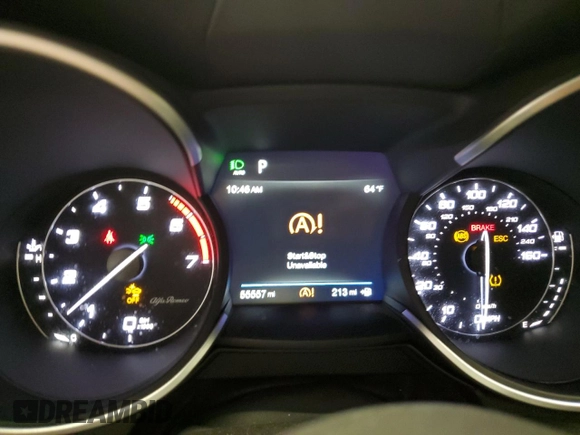 2019 Alfa Romeo Stelvio Ti z VIN ZASPAKBN4K7C49127, wystawiony jako Copart lot #57079975 z przebiegiem 55 557 mil mil oraz Szkoda całkowita • Salvage title. Historia ofert i sprzedaży dostępna na DreamBid. Obrazek 9.