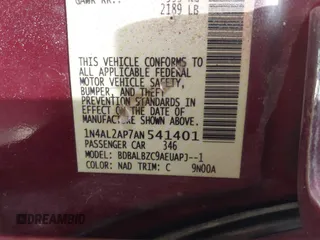 2010 Nissan Altima SL z VIN 1N4AL2AP7AN541401, wystawiony jako IAAI lot #42215234 z przebiegiem 158 649 mil mil oraz . Historia ofert i sprzedaży dostępna na DreamBid. Obrazek 9.
