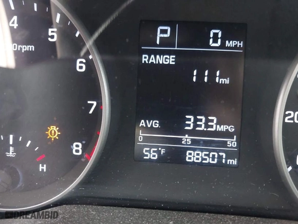 2017 Hyundai Elantra SE with VIN 5NPD74LFXHH158073, listed as a IAAI auction lot 41895953 with 88,507 mi miles. Bid and sale history available at carsss.com. Image 16.