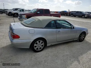 2002 Mercedes-Benz CLK-Class with VIN WDBLK65G92T092886, listed as a Copart auction lot 78297224 with 0 mi miles and Salvage Title. Bid and sale history available at carsss.com. Image 3.