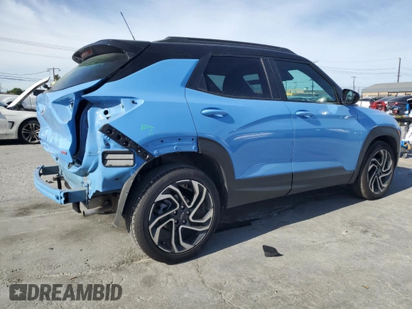 2024 Chevrolet TrailBlazer RS with VIN KL79MTSL1RB068360, listed as a Copart auction lot 47034955 with 8,091 mi miles and Salvage Title. Bid and sale history available at carsss.com. Image 3.