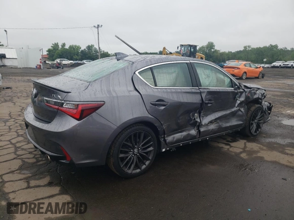 2021 Acura ILX Premium with VIN 19UDE2F81MA006340, listed as a Copart auction lot 60345715 with 106,799 mi miles and Salvage title. Bid and sale history available at DreamBid. Image 3.