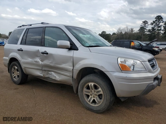2003 Honda Pilot EX with VIN 2HKYF185X3H524013, listed as a Copart auction lot 48422615 with 222,371 mi miles and Salvage Title. Bid and sale history available at carsss.com. Image 4.