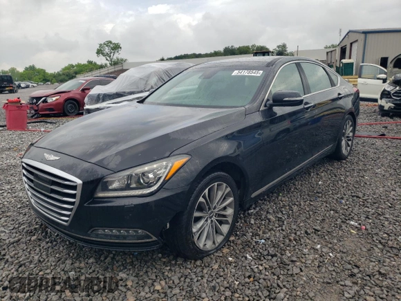 2017 Genesis G80 3.8L with VIN KMHGN4JE7HU201735, listed as a Copart auction lot 54178545 with 153,537 mi miles and Salvage title. Bid and sale history available at DreamBid. Image 1.