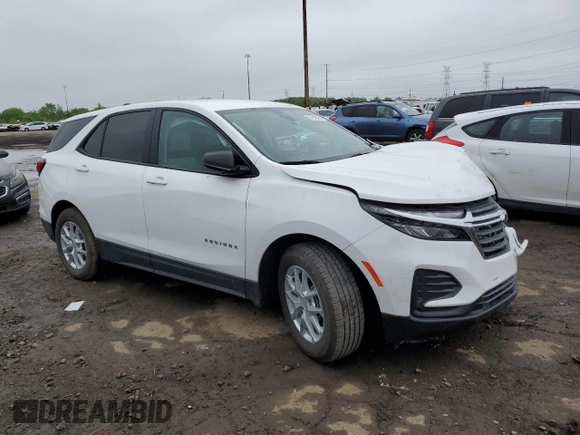 2023 Chevrolet Equinox LS with VIN 3GNAXHEGXPL244473, listed as a Copart auction lot 57528505 with 18,244 mi miles and Non repairable. Bid and sale history available at DreamBid. Image 4.