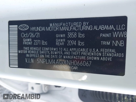 2022 Hyundai Elantra SEL z VIN 5NPLM4AGXNH066067, wystawiony jako IAAI lot #41422775 z przebiegiem 36 018 mil mil oraz . Historia ofert i sprzedaży dostępna na DreamBid. Obrazek 9.