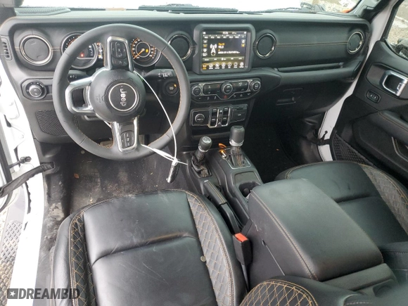 2023 Jeep Gladiator Overland with VIN 1C6HJTFG0PL564950, listed as a Copart auction lot 80207494 with 28,058 mi miles and Salvage Title. Bid and sale history available at carsss.com. Image 8.
