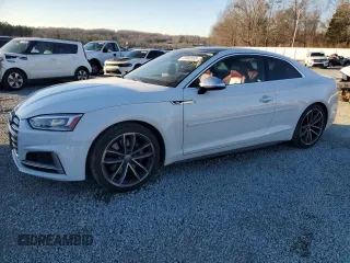2018 Audi S5 Premium Plus with VIN WAUP4AF54JA039971, listed as a Copart auction lot 41643555 with 75,250 mi miles and Salvage Title. Bid and sale history available at DreamBid. Image 1.