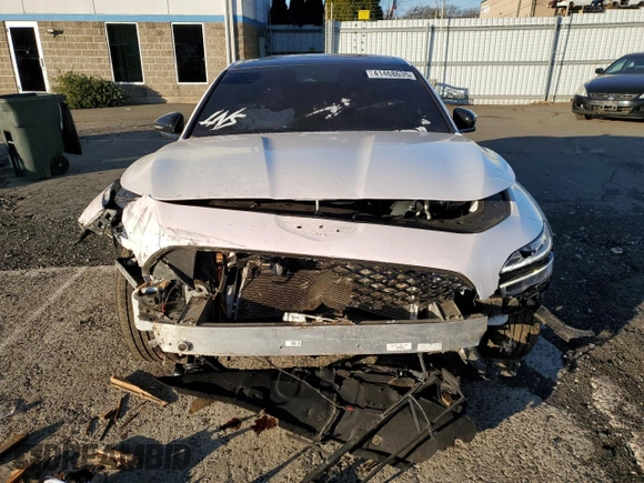 2022 Genesis G70 Launch Edition with VIN KMTG14TE8NU082197, listed as a Copart auction lot 41468635 with 34,844 mi miles and Salvage Title. Bid and sale history available at DreamBid. Image 5.