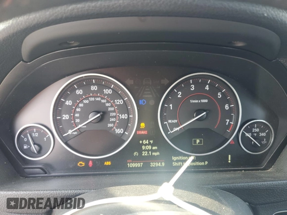 2013 BMW 3 Series 328i with VIN WBA3C1G56DNR44144, listed as a Copart auction lot 53846275 with 109,997 mi miles and Salvage Title. Bid and sale history available at DreamBid. Image 9.