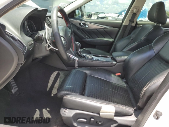 2015 Infiniti Q50 Sport with VIN JN1BV7AP4FM344160, listed as a Copart auction lot 61480985 with 99,666 mi miles and Salvage title. Bid and sale history available at DreamBid. Image 7.