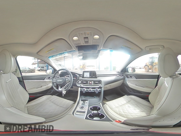 2020 Genesis G70 2.0T with VIN KMTG44LA6LU048650, listed as a Copart auction lot 59025025 with 174,215 mi miles and Salvage title. Bid and sale history available at DreamBid. Image 14.